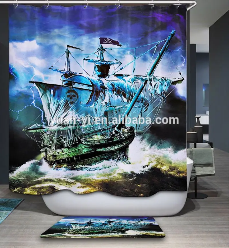 Air Curtain Shower Cabin Buy 3d Digital Printing Pirate Boat