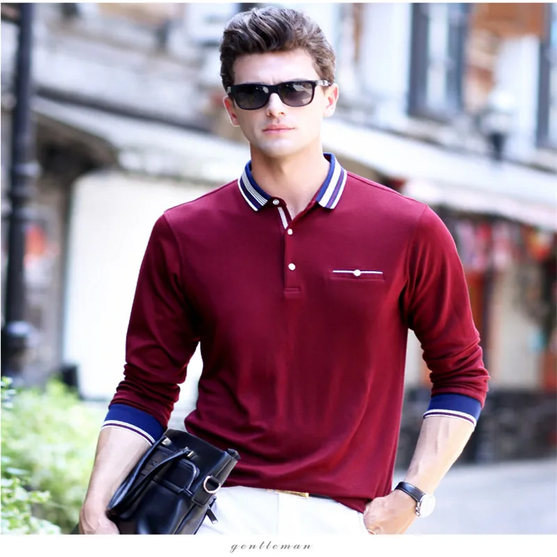 

Fashion Hot Sale Basic pocket Casual Long Sleeve V Neck Button tshirt Men for Wholesale Mens Shirt Clothing, Customized