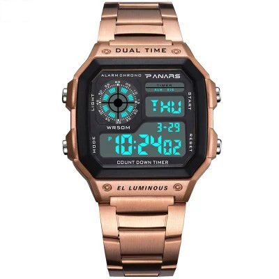 

Pesirm Cheapest Discount Fashion Sports Classical Camouflage Military Rubber Plastic Digital Watches For Men Like Casio, Mix