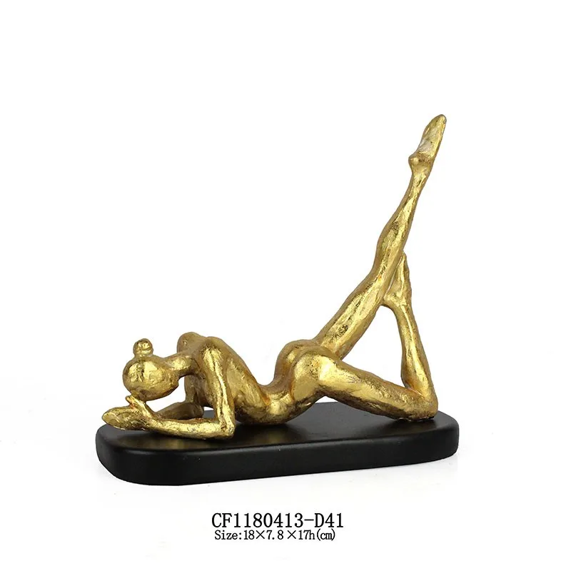 Creative Resin Yoga Figurine Decor Yoga Sculpture Statue Personalized Collectible Figurines Resin Crafts for Shelves Table Desk details