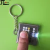 Custom printing logo pvc squeeze keyring with torch for give away