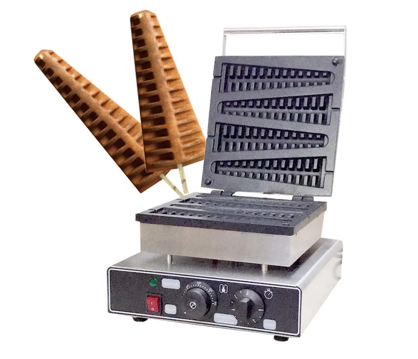 

Free shipping sent express Commercial 4pcs Lolly Stick Waffle Maker Machine Waffle Stick Baker Waffle Iron Cake Oven Electric 11