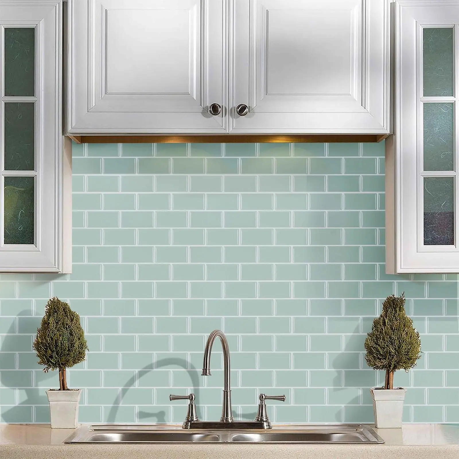 Peel And Stick Selfadhesive Backsplash Tile For Bathroom And Kitchen