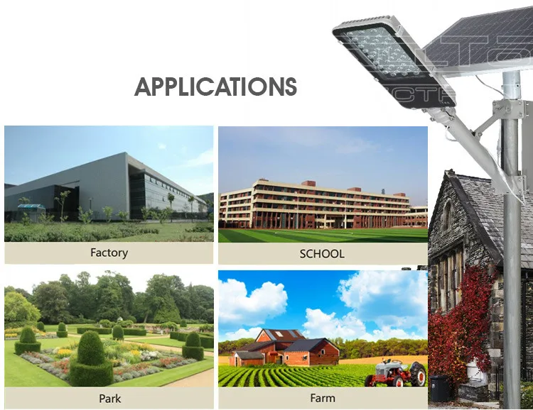 high power waterproof integrated aluminum 40w solar led street light