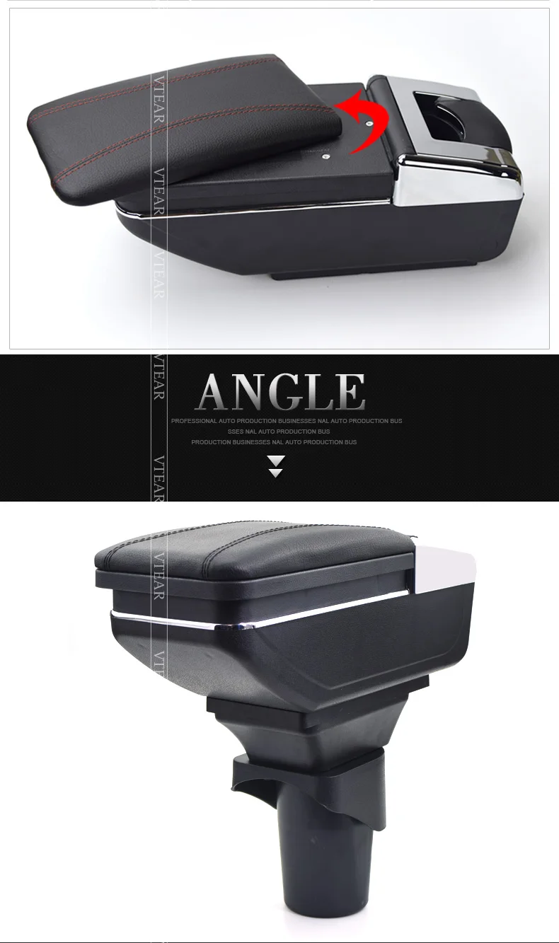 Vtear For Honda Element Armrest Central Store Content Storage Box