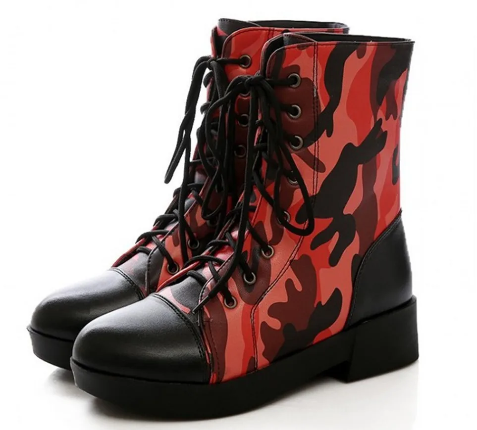women's camouflage ankle boots