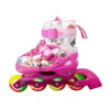 Professional pu light wheel adjustable kids inline roller skate shoes