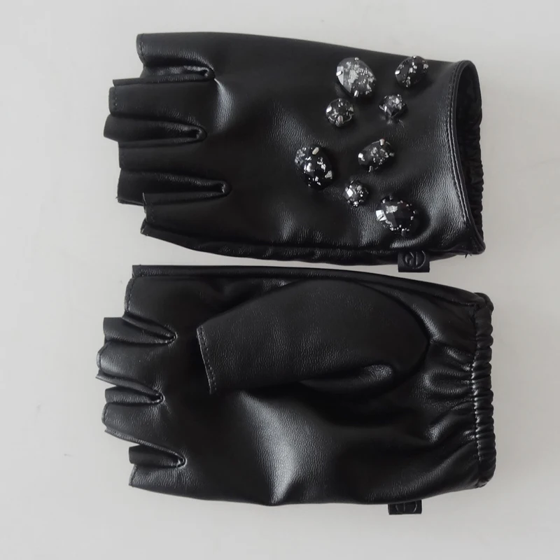 2023 Fashion Trendy Custom Black Women Leather Glove Ladies Driving