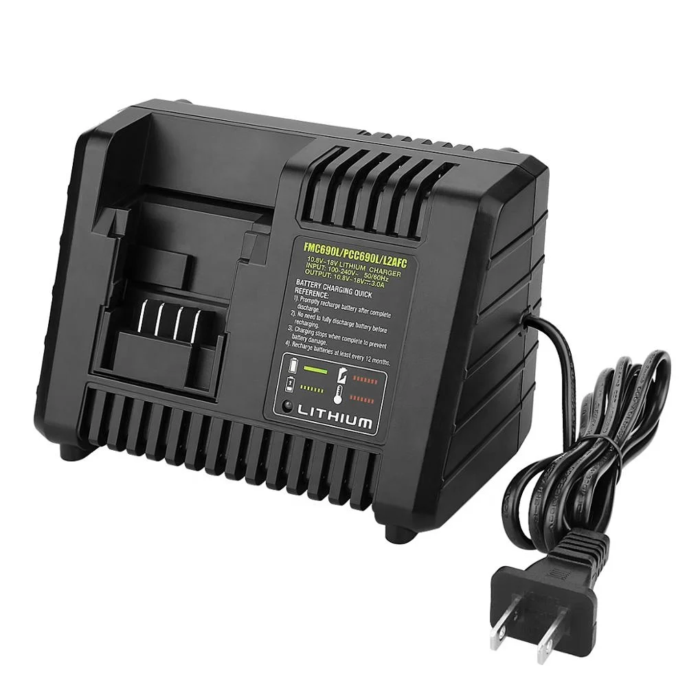 

FMC690L/PCC690L 10.8V to 18V 3A Power tool Lithium Ion battery Charger For Porter Cable and Black Decker, As picture