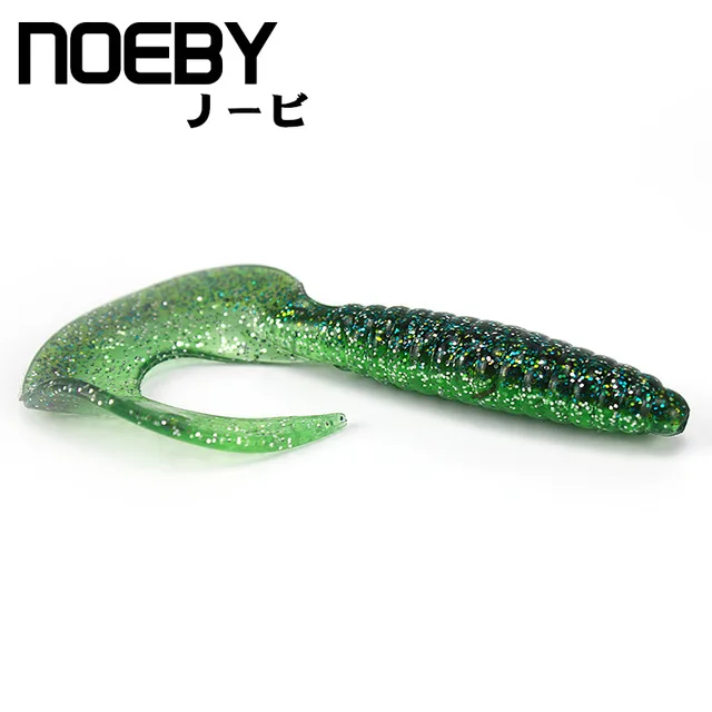 

plastic fishing perch curly tail lure, Custom color can be done;10 colors on stock