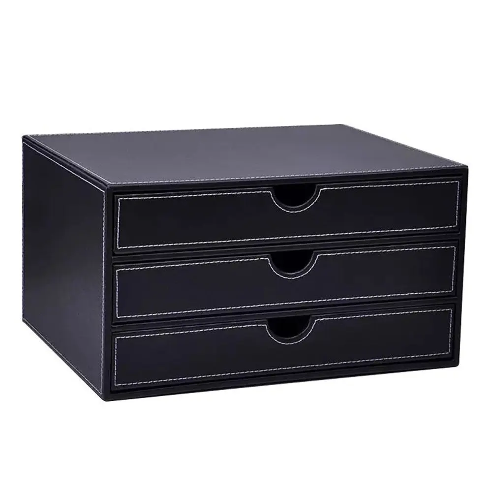 
High quality office supplies leather desktop file cabinet drawer white file storage cabinet data file cabinet 