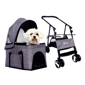 4 Wheels Pet Stroller, Dog stroller Dog trolley factory wholesaler