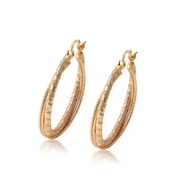 

98759 Xuping 25mm aretes de mujer 18k gold women copper jewelry, pendientes mujer hoop earrings