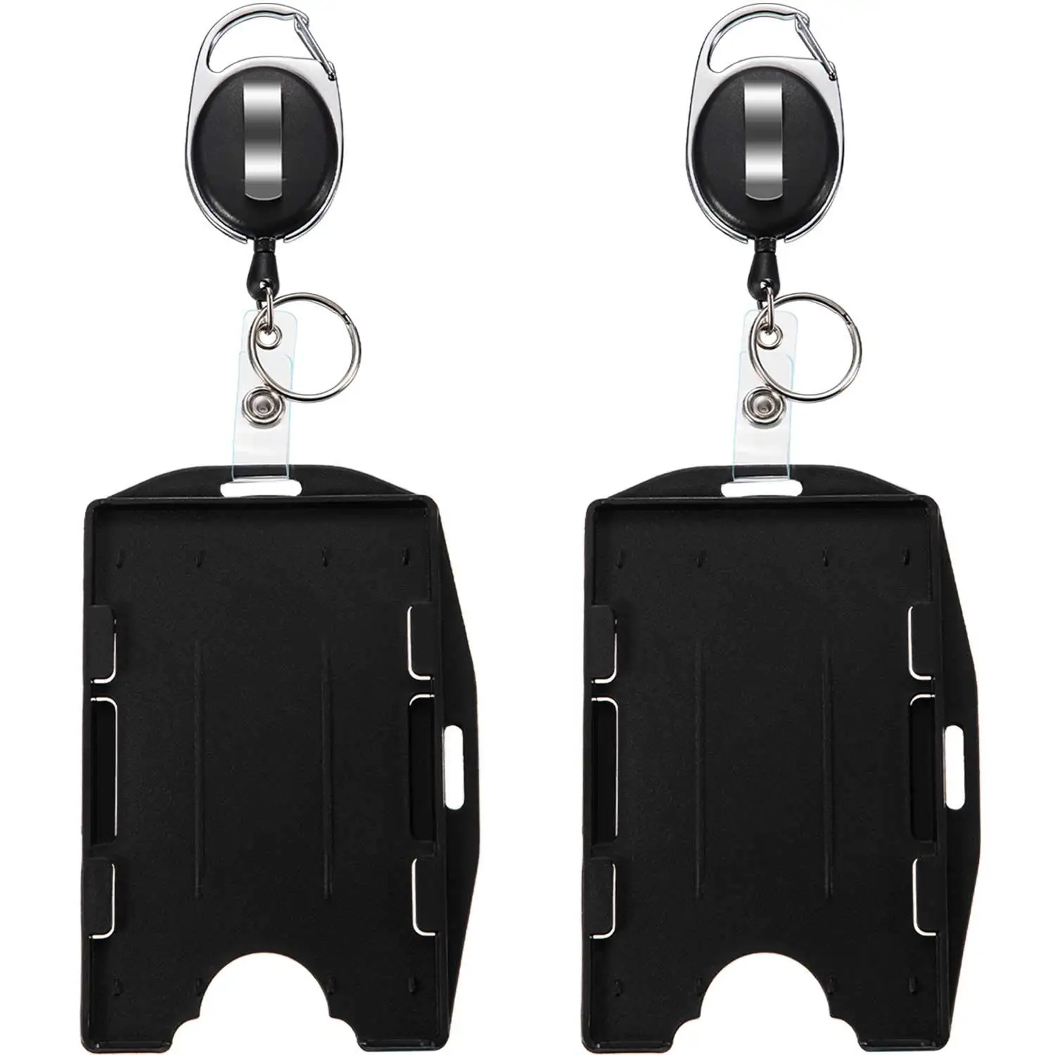 Hot Sell In Amazon Retractable Ld Badge Holder Rigid With Carabiner