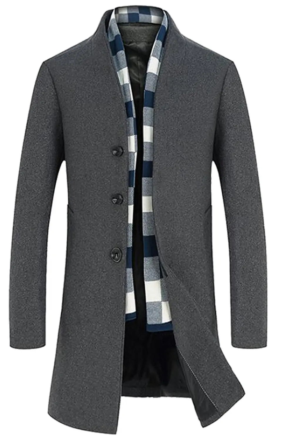 Esprit Casual шерстяное мужское пальто с воротником-стойкой