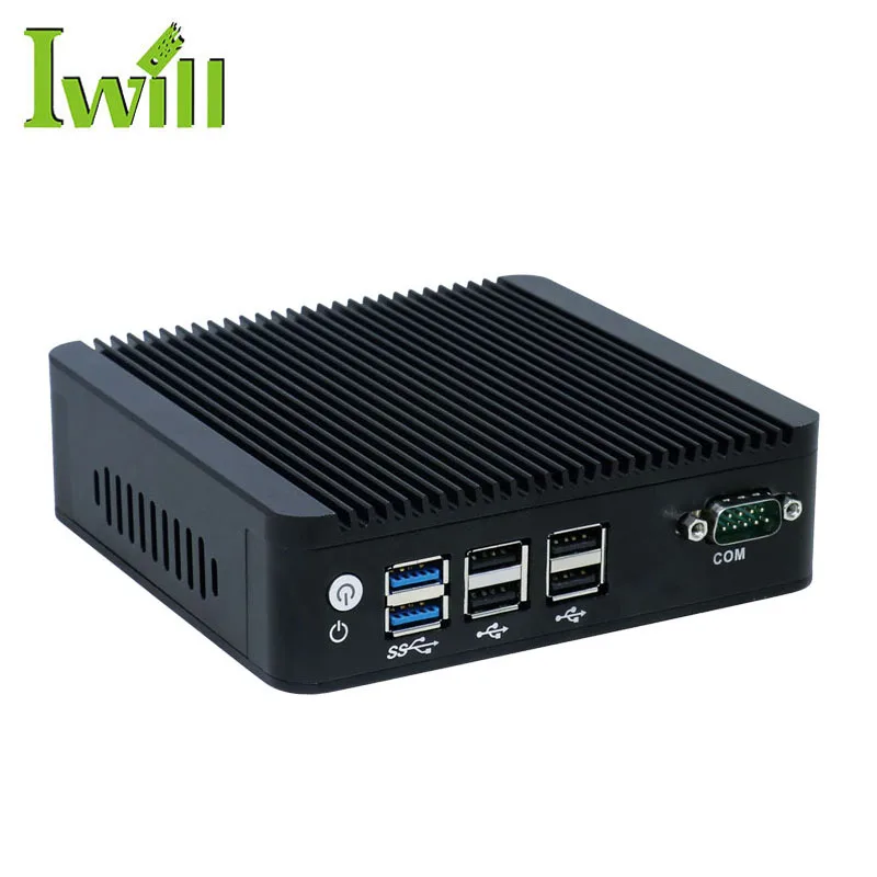 

low power mini pc N3160 Quad Core 2 Ethernet Lan Fanless Computer With SIM Slot, Black (any color can be customized)