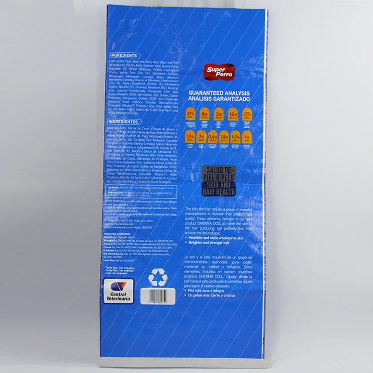 
Polypropylene sack bag of bopp laminated pp woven bag pet dog food packaging bag 30kg 