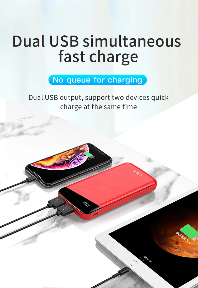 joyroom large capacity back up power bank 20000mah
