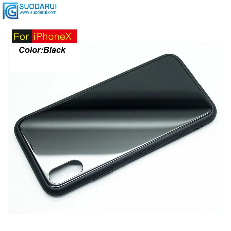 Cell phone Protective Cover For Iphone X / 10 (TPU PC Tempered glass Backplane) combination Case