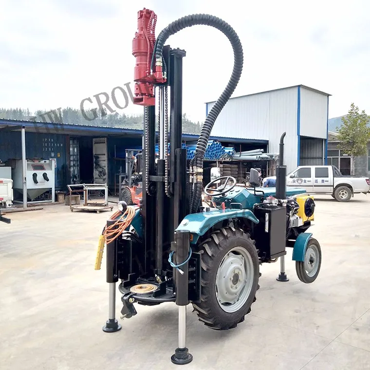 Air Compressor Water Well Drilling Machine 150m Tractor Drilling Rig