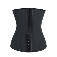 

Custom Slim Abdominal Control 25 Steel Boned Adjustable Hooks Women Latex Waist Trainer Corset