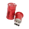 Petrol company promotion gift aluminium shell custom logo printing 4GB oil drum shape usb pendrive