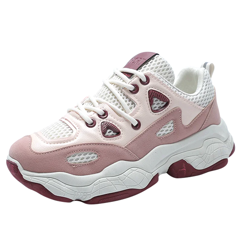 

2022 China Wholesale Comfortable Sneakers Women for Young Ladies Fashion Causal Shoes, Pink, white, beige