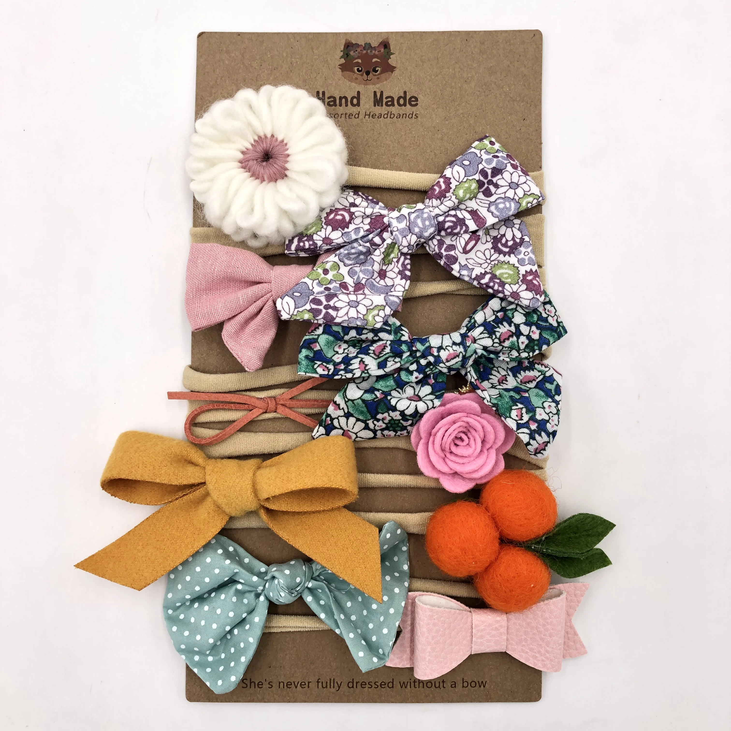 
Bulk sale best quality nylon fabric custom baby girl headbands  (62181981884)