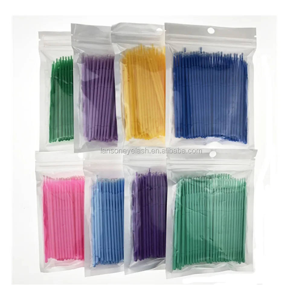 New arrival cheap eyelash extensions dental applicator bag packaged lint free micro swabs
