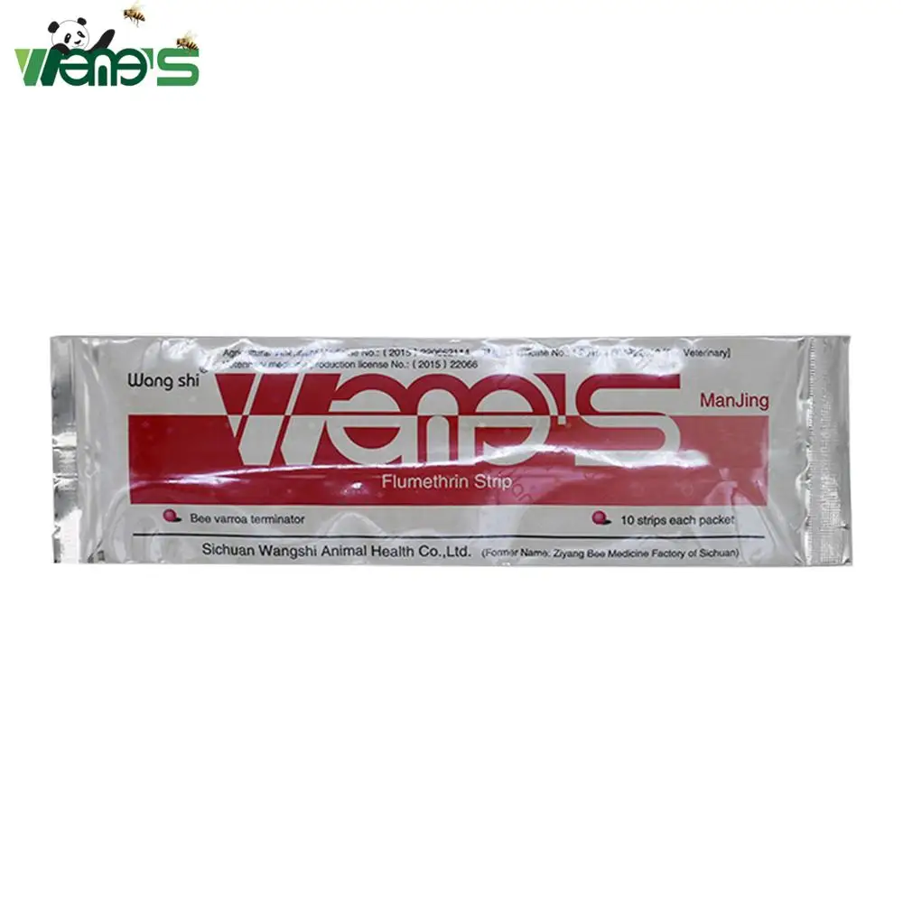 
Wangshi ManJing 10 Strips Flumethrin Strip Instant Bee Varroa Mite Killer & Pest Control Bee Farm Medicine Tool Supplies 