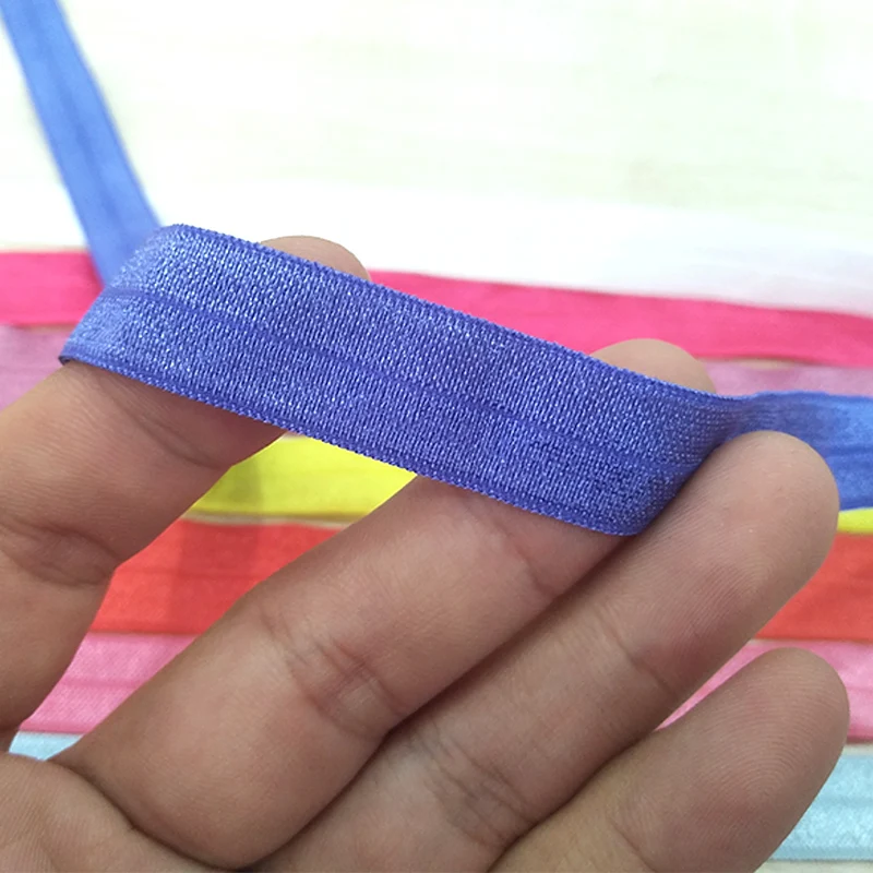 

25mm 30mm colorful shiny fold over elastic band for fashion underwear