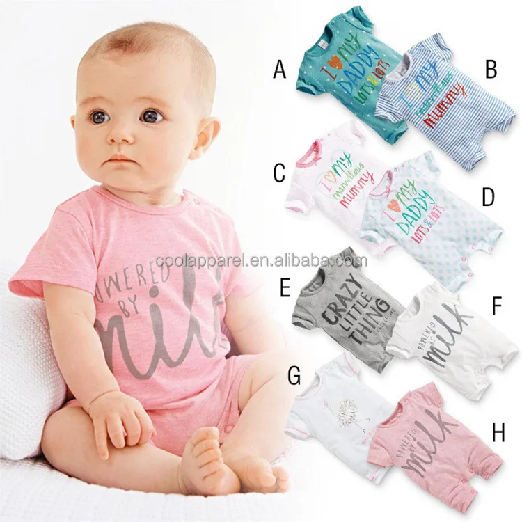 

baby clothes summer wear romper bulk printed newborn baby clothes, As picture shows