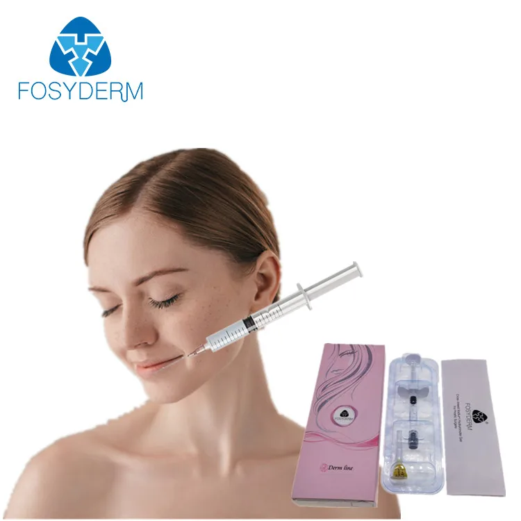 

Fosyderm 2ml Lip Filler Injection 24mg Hyaluronic Acid Syringe Injectable Dermal Fillers, Transparent