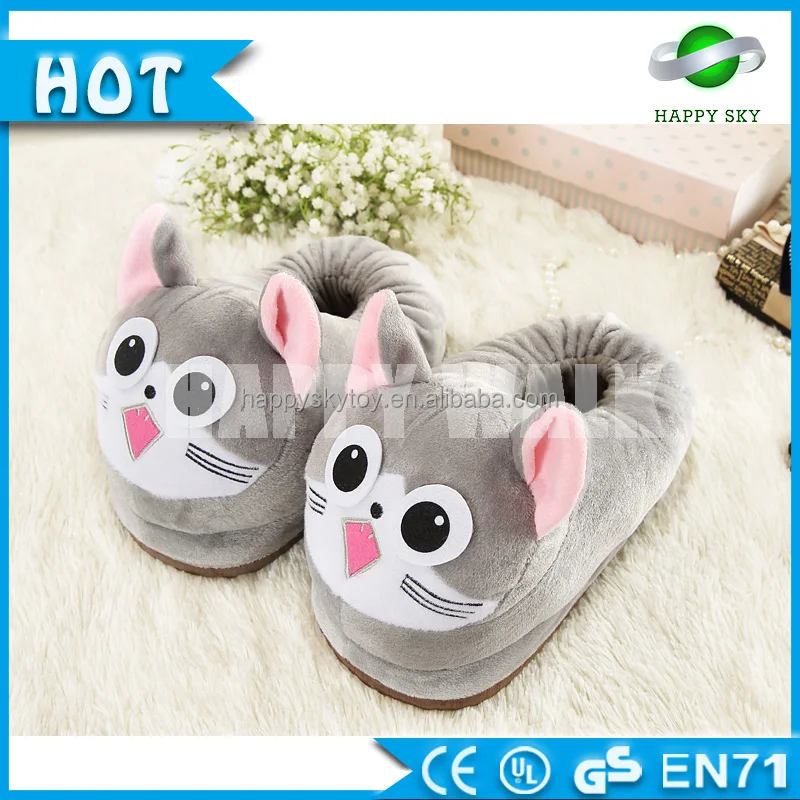 Guangzhou Wholesale Custom promotional stuffed suppliers soft animal plush indoor slipper