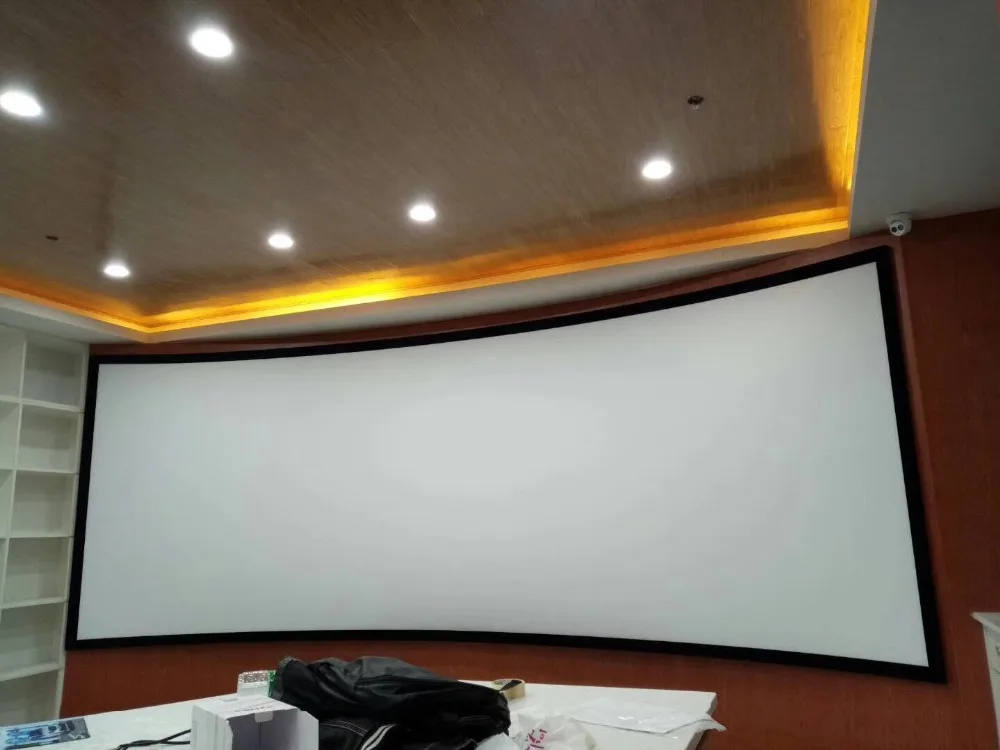 Large Size 500 Inch Deluxe Matte White High Gain Material Curved