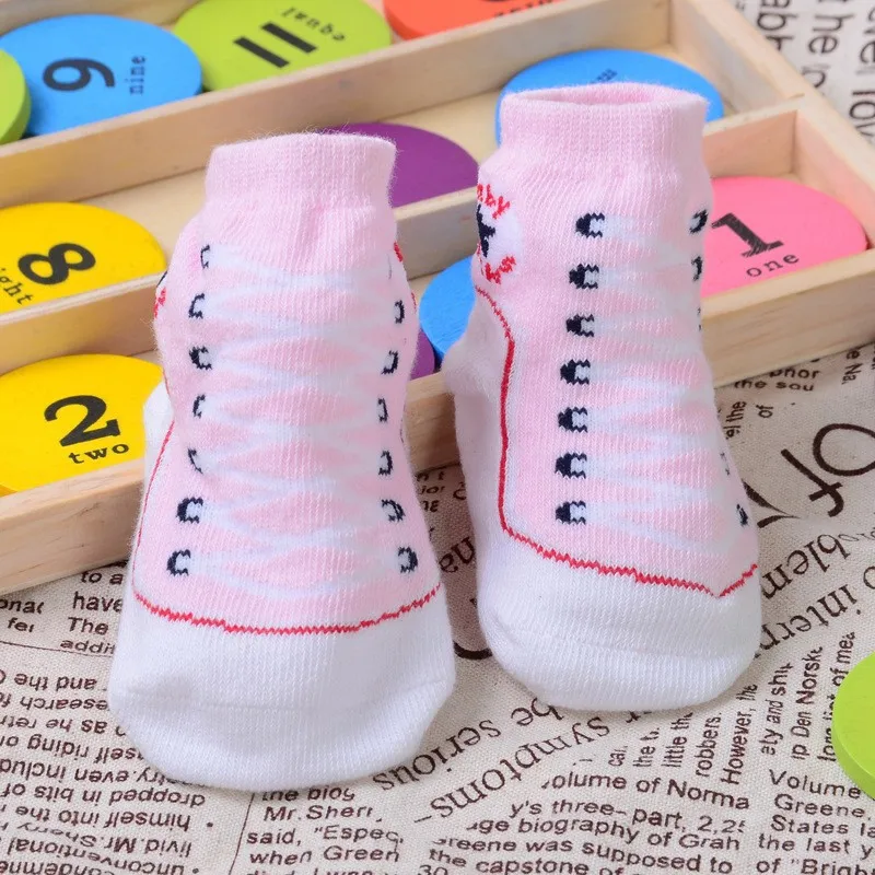 baby shoes 1 pair Infant Newborn Socks Winter 100 Cotton Sock Baby Non