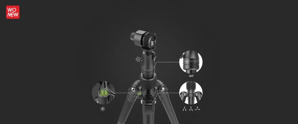 Professional flexible aluminum mini tripod for digital camera or phone