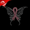 Beautiful Butterfly-shaped Autism ribbon wholesale rhinestone transfer design for women's clothing