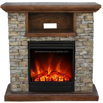 2016 Cheap Price Faux Stone Media Electric Fireplace With Fake