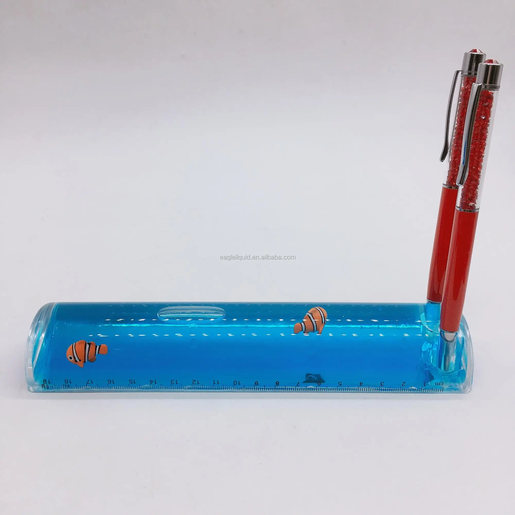 Acrylic Liquid Filled Aqua Ruler Triangle Ruler Stationery With