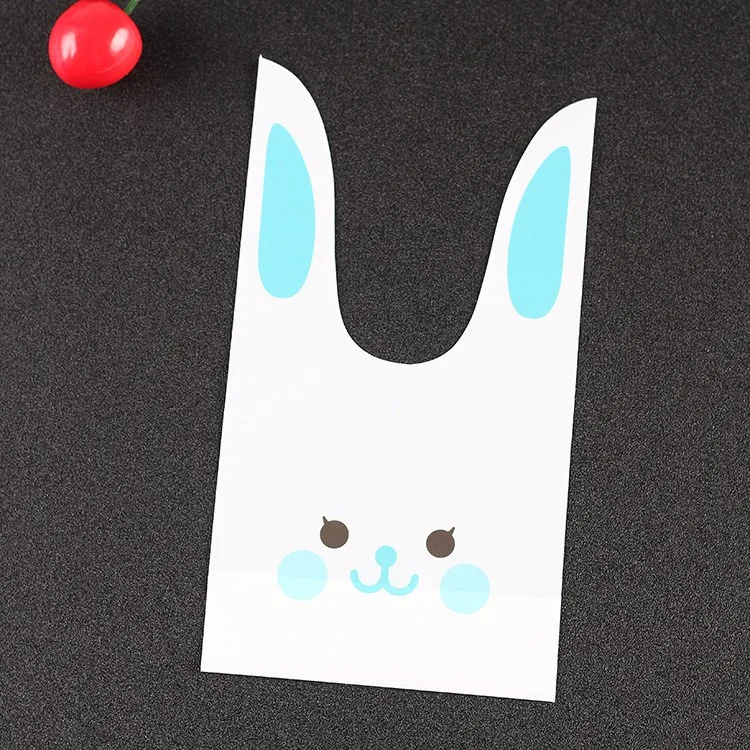 Cute Rabbit Ear Cookie Bags Selfadhesive Plastic Bags Easter Bunny Ear