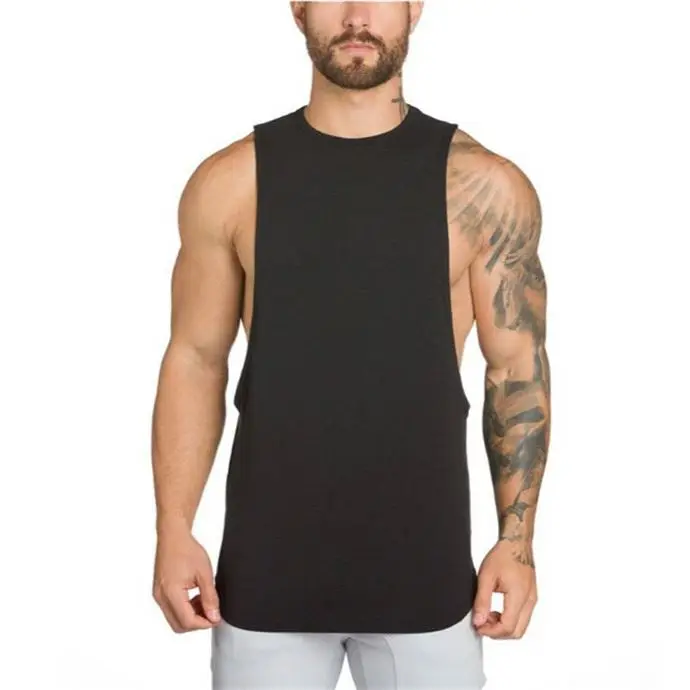 

New Summer Curv Bottom Tank Top Longline Tank Top Men