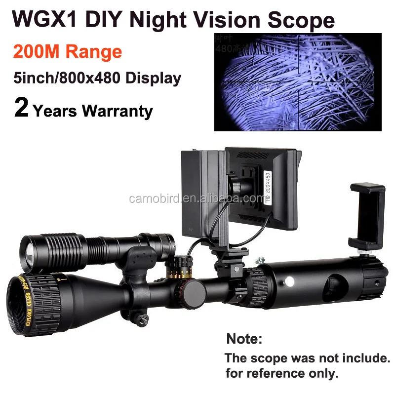 

WGX1 Wildgameplus Wild Game Night Vision Scope with 3w Laser Torch Night Riflescope 5inch Display NV Scope