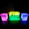 Nice design PE material led color change sofa with remote control for cafe, bar, restaurant