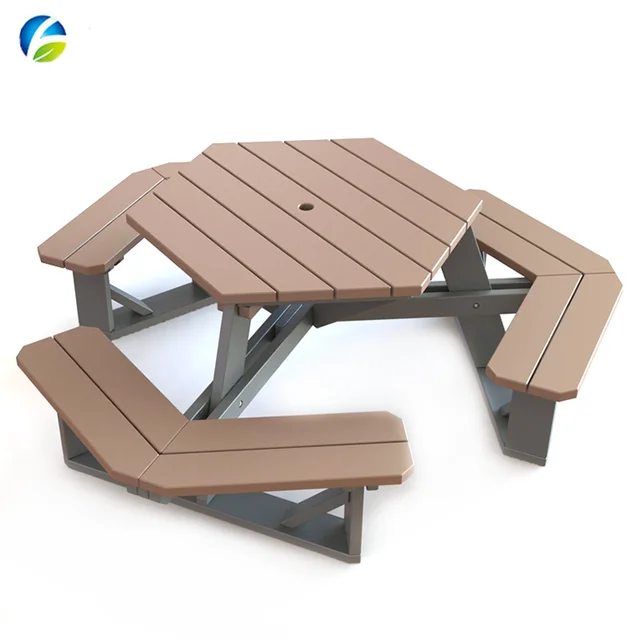 New Design 304 Stainless Steel Bench Legs With Hdpe Plastic Wood