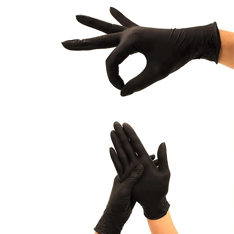 Black Disposable Barber Gloves For Hair Dye Buy Gloves For Hair Dye