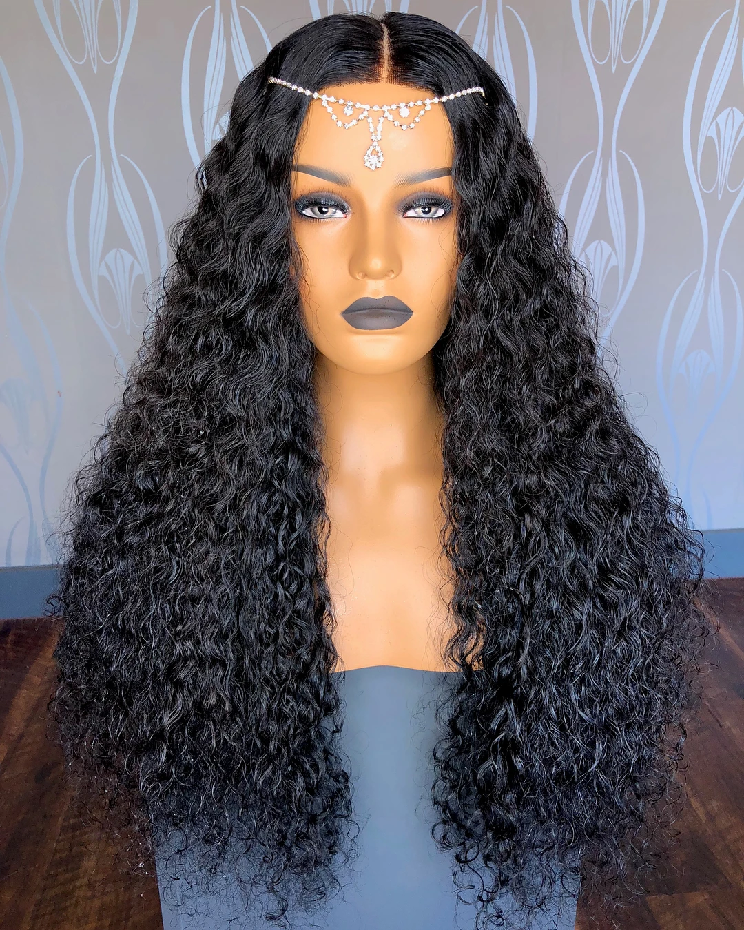26 Inch 180 Density Indian Remy Hair Water Wave Full Lace Wig Buy
