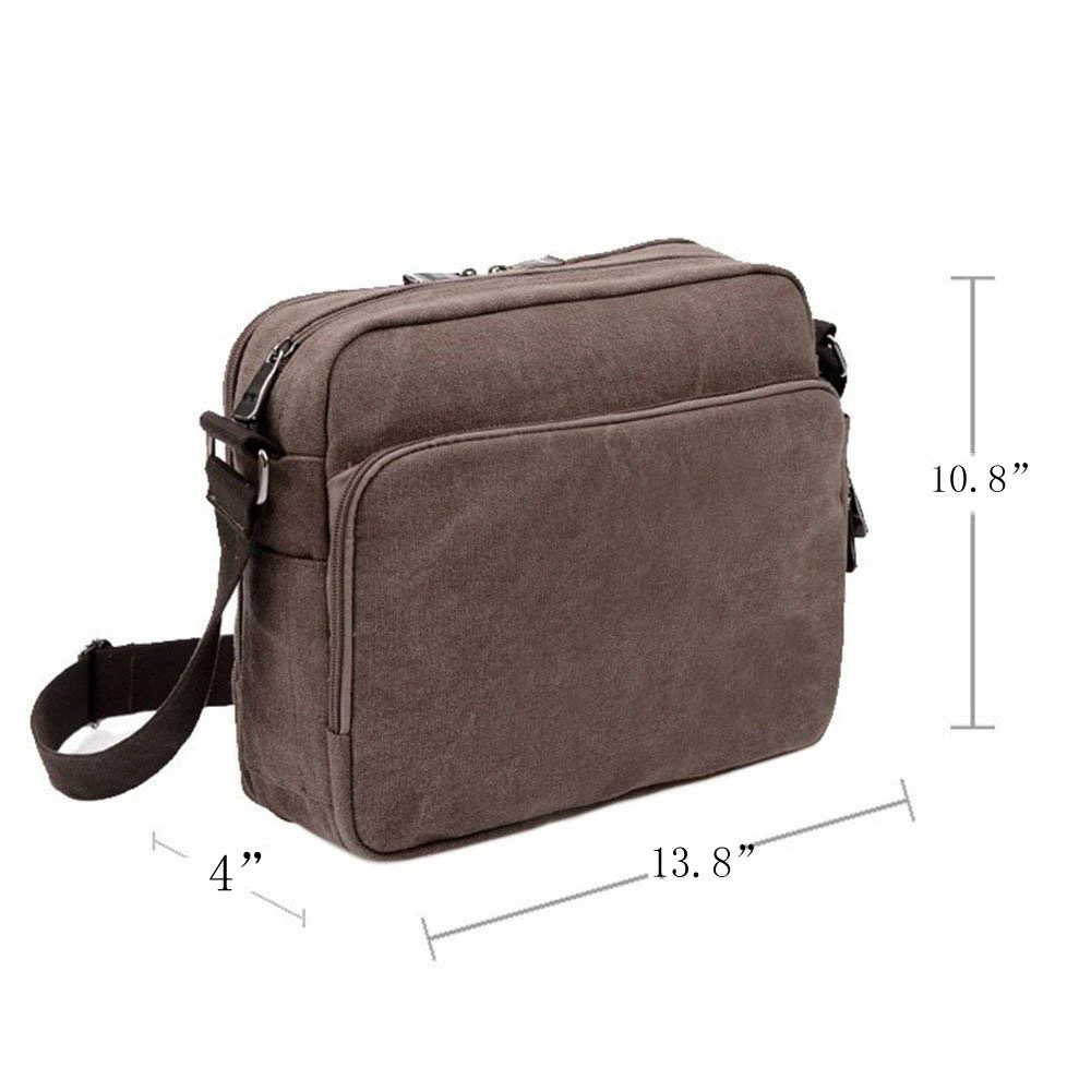 

Men's Multifunctional Canvas Messenger Handbag Outdoor Sports Over Shoulder Crossbody Side Bag, Customized