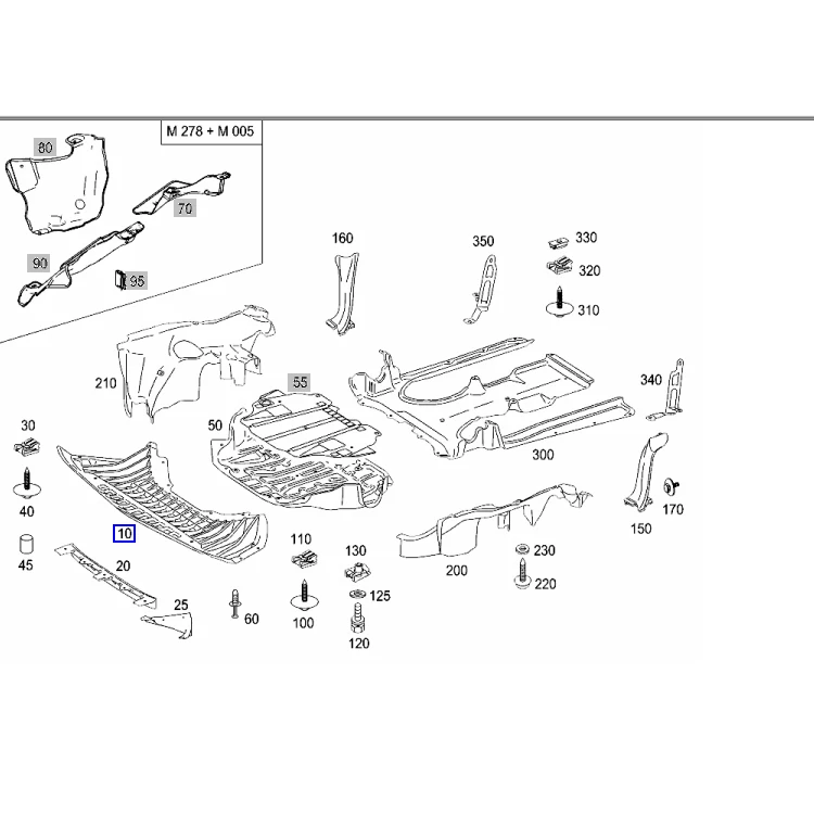 Auto Front Splash Shield Under Engine Cover Engine Guard Plate For S