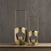 2019 new design originality plum blossom elements golden stainless steel candle holder for home and restaurant decoration